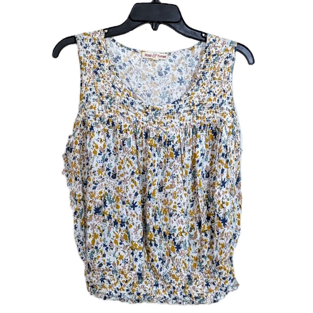 Rose & Thyme Sleeveless Crop Top Blouse - Size Large Womens L